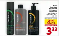 Billa Syoss Shampoo, Balsam od. Haarspray div. Sorten Angebot