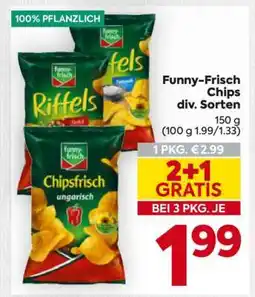 Billa Funny-Frisch Chips div. Sorten Angebot