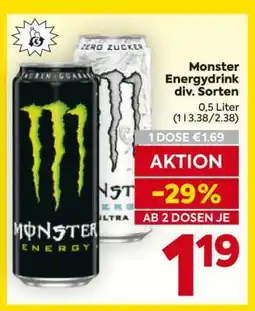 Billa Monster Energydrink div. Sorten Angebot