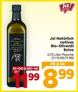 Billa Ja! Natürlich natives Bio-Olivenöl extra Angebot