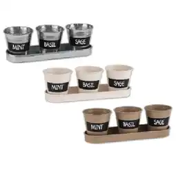 Lidl Kräutertopf-Set 3 Töpfe, Untersetzer und Kreide Lidl Angebot