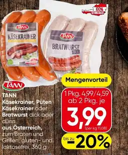 Spar Käsekrainer, puten käsekrainer oder bratwurst Angebot