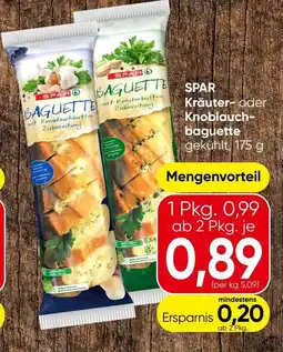 Spar Spar kräuter- oder knoblauch- baguette Angebot