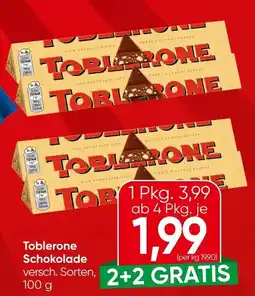 Spar Toblerone schokolade Angebot