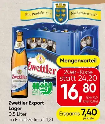 Spar Zwettler export lager Angebot