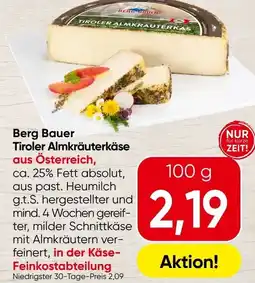 Spar Berg bauer tiroler almkräuterkäse Angebot