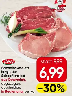 Spar Schweinskotelett lang oder schopfkotelett Angebot