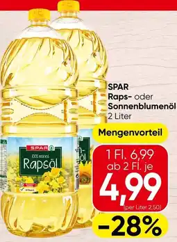 Spar Spar raps oder sonnenblumenöl Angebot