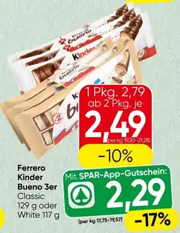 Spar Ferrero Kinder Bueno 3er Angebot