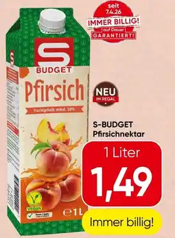 Spar S-budget pfirsichnektar Angebot