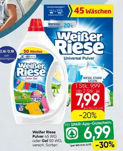 Spar Weißer riese pulver oder gel Angebot