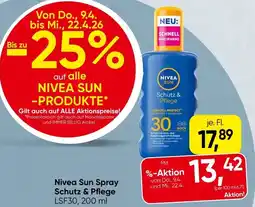 Spar Nivea sun spray schutz & pflege Angebot