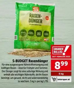 Interspar S-BUDGET Rasendünger Angebot
