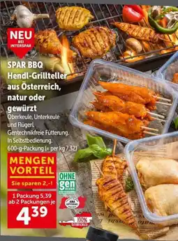 Interspar Spar bbq hendl-grillteller aus österreich, natur oder gewürzt Angebot