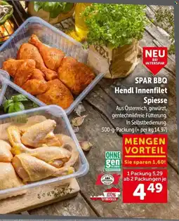Interspar Spar bbq hendl innenfilet spiesse Angebot