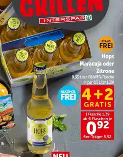 Interspar HOPS Maracuja oder Zitrone Angebot