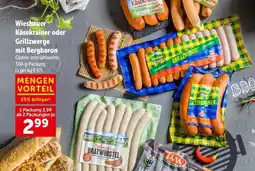 Interspar Wiesbauer käsekrainer oder grillzwerge mit bergbaron Angebot