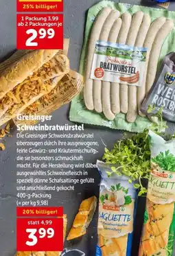 Interspar Greisinger Schweinbratwürstel Angebot