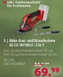 Dehner Akku-gras- und strauchschere ge-cg 18/100 li - 3 in 1 Angebot