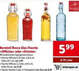 Interspar Bormioli Rocco Glas-Flasche Officina oder Oriente Angebot