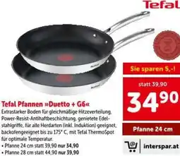 Interspar Tefal Pfannen »Duetto + G6 Angebot