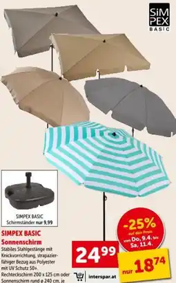 Interspar Simpex basic schirmständer Angebot