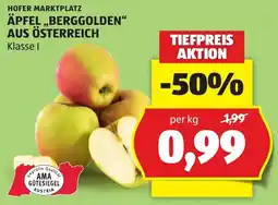 Hofer Hofer marktplatz äpfel berggolden aus österreich Angebot