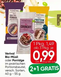 Eurospar Verival Bio Müslis Angebot