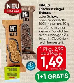 Eurospar Hi! Nuts Frischnuss Riegel Angebot