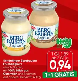 Eurospar Schärdinger Bergbauern Joghurt Angebot