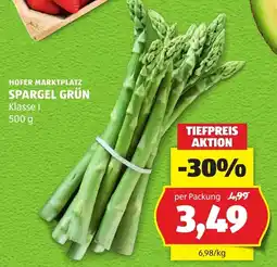Hofer Hofer marktplatz spargel grün Angebot