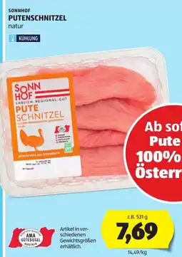 Hofer Sonnhof Putenschnitzel Angebot