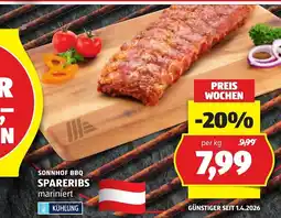 Hofer Sonnhof BBQ Spareribs Angebot