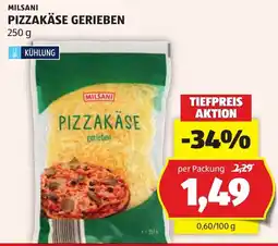 Hofer Milsani pizzakäse gerieben Angebot