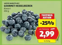 Hofer GOURMET HEIDELBEEREN Angebot