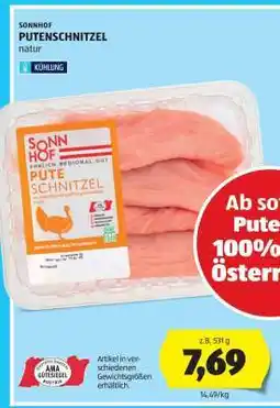 Hofer SONNHOF PUTENSCHNITZEL natur Angebot