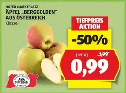 Hofer ÄPFEL „BERGGOLDEN“ AUS ÖSTERREICH Angebot