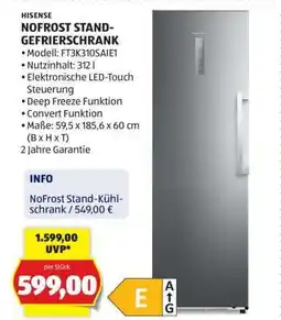 Hofer NOFROST STAND-GEFRIERSCHRANK Angebot
