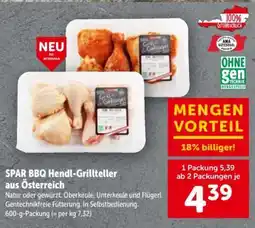 Interspar SPAR BBQ Hendl-Grillteller aus Österreich Angebot