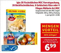 Interspar Iglo 28 Fischstäbchen MSC Vorratspackung Angebot