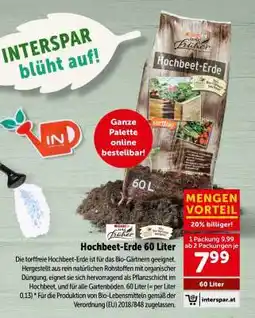 Interspar Hochbeet-Erde 60 Liter Angebot