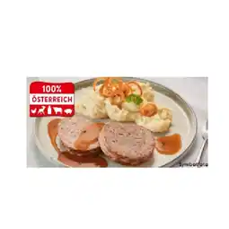 Interspar Faschierter Braten mit Natursaftl, Kartoffelpüree und Röstzwiebeln INTERSPAR Angebot