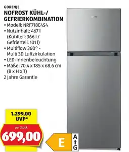 Hofer Gorenje nofrost kühl-/ gefrierkombination Angebot