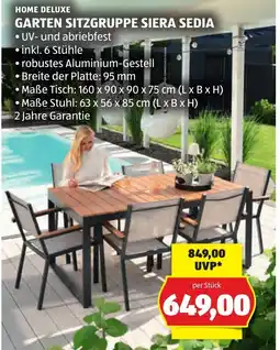 Hofer Home deluxe garten sitzgruppe siera sedia Angebot