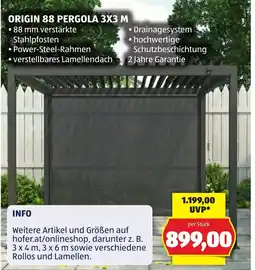 Hofer Origin 88 pergola Angebot