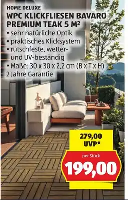 Hofer Home deluxe wpc klickfliesen bavaro premium teak 5 m² Angebot