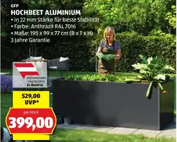 Hofer Gfp hochbeet aluminium Angebot