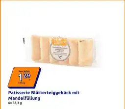 Action Patisserie blätterteiggebäck mit mandelfüllung Angebot