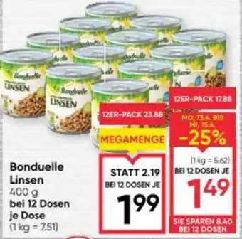 Maximarkt Bonduelle linsen Angebot