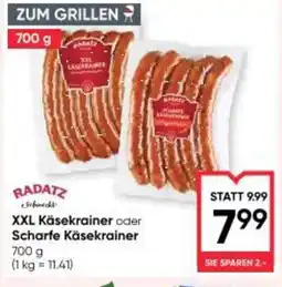 Maximarkt Xxl käsekrainer oder scharfe käsekrainer Angebot